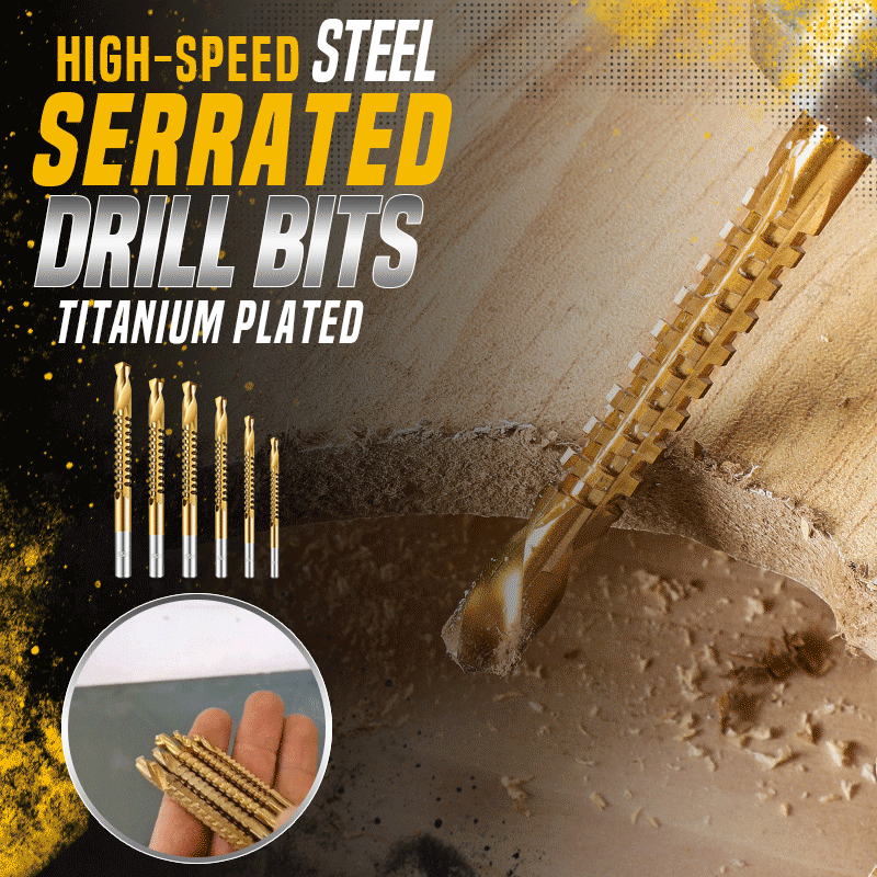 🛠️ LIMITED-TIME 50% OFF! ✨ Twist Drill Bit Set – Titanium-Coated, Serrated, Multi-Material 🔩