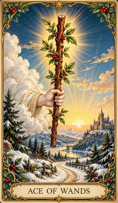 Last Day 49% OFF🎉-🔮  Complete 78-Card Christmas Holiday Tarot Deck with Guidebook & Gift Box 🎄