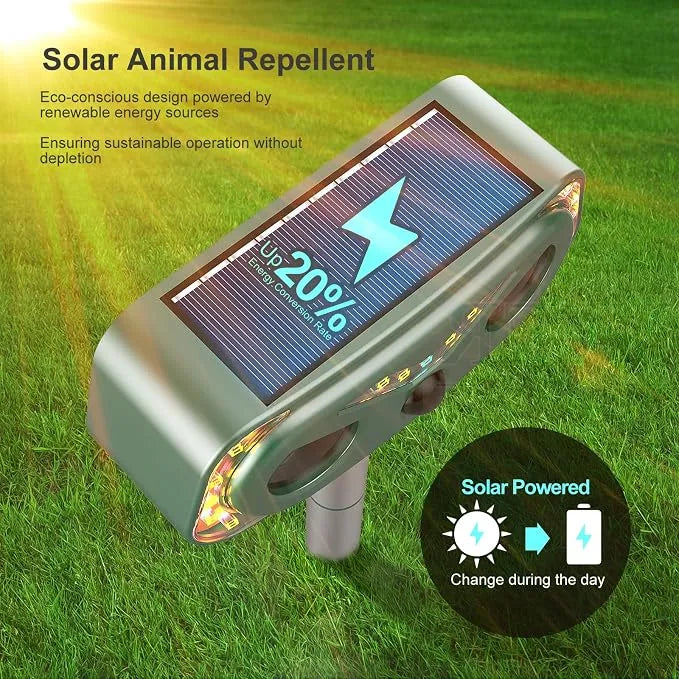 🔥 50% OFF – Solar Ultrasonic Animal Repeller with Motion Sensor & LED Flash