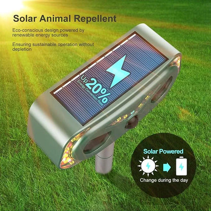 🔥 50% OFF – Solar Ultrasonic Animal Repeller with Motion Sensor & LED Flash