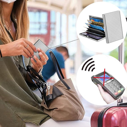🔥 50% OFF – Slim RFID Blocking Stainless Steel Card Holder 💳