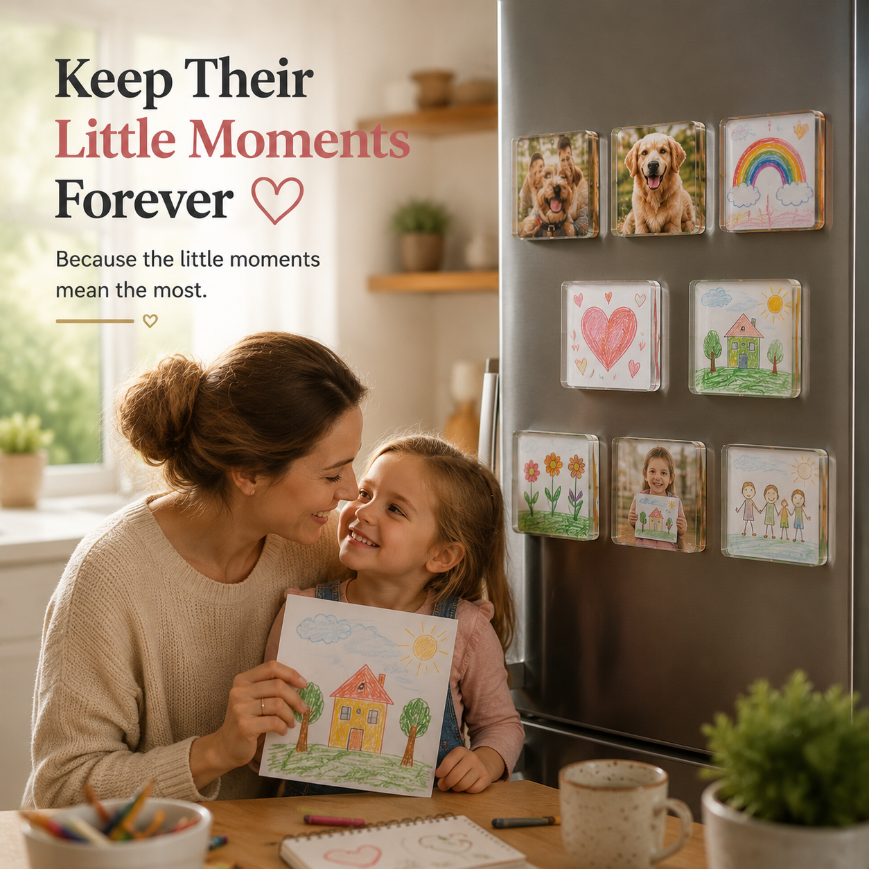 Clear Acrylic Magnetic Photo Frames