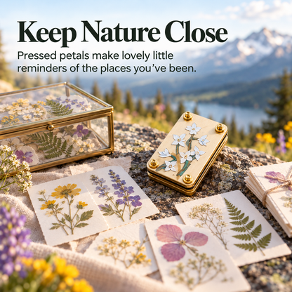 🌸 Mini Portable Botanical Flower Press Kit for Wildflowers & Craft Keepsakes 🌿