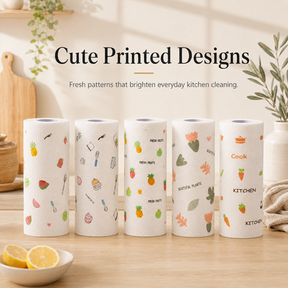 🍳 49% OFF 50-Sheet Kitchen Cleaning Cloth Roll – Thick, Absorbent & Wet/Dry Use