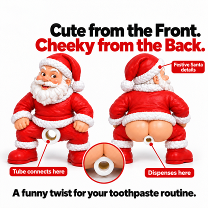 🎅 Santa’s Got a Secret! Funny Christmas Toothpaste Dispenser
