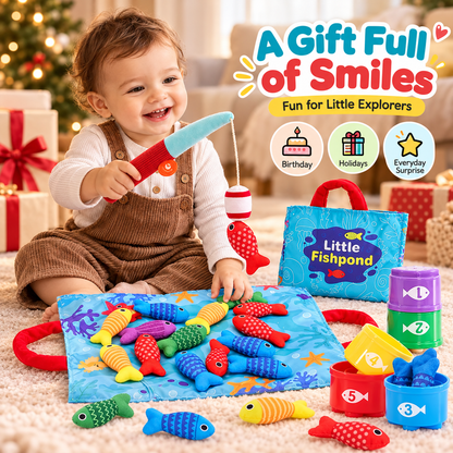 🐟 22-Piece Soft Fishing Toy Set – Color Matching & Early Learning Fun for Babies & Toddlers