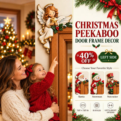 🎅Christmas Peekaboo Door Frame Corner Decor丨Size: 20 cm🎄