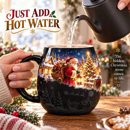 ⏳ Letzter Tag: 49 % Rabatt – ☕ Magic Heat-Revealing Christmas Village Coffee Mug (12 oz / 350 ml) with Santa Reveal 🎅
