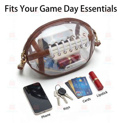 🔥 Limited-Time 50% OFF Clear Soccer Game Day Crossbody Bag 🏈