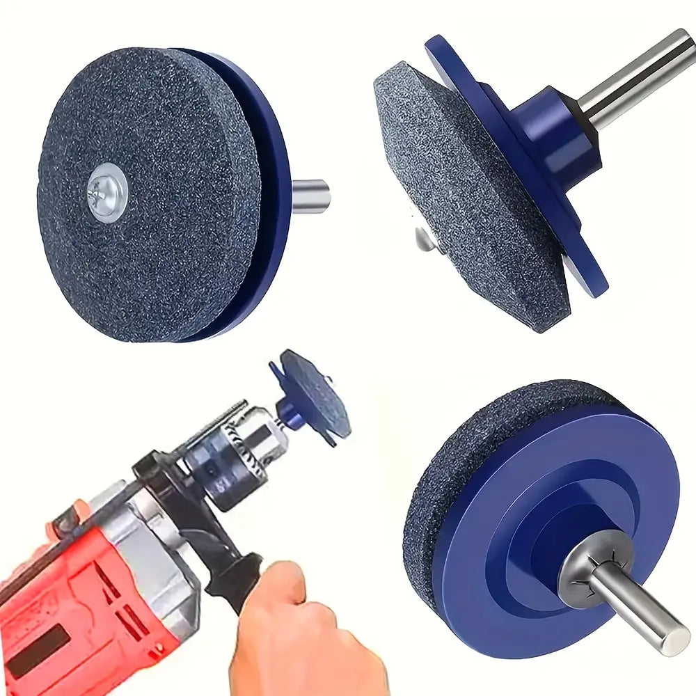 1pc Lawn Mower Blade Sharpener for Power Drill Hand Drill Universal Rotary Lawn Mower Blade Sharpener Tool for Quick Blade Grinding Sharpening Attachment for Garden Lawn Mower Maintenance