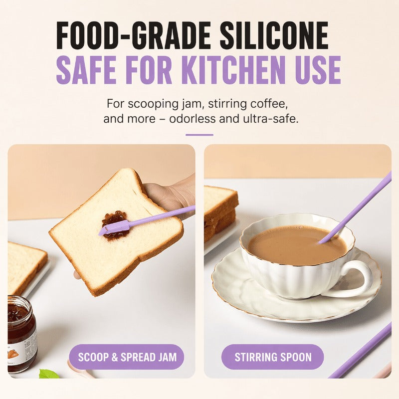 🔥 50% OFF 3-Piece Silicone Beauty Spatula Set 💜 No More Wasted Product