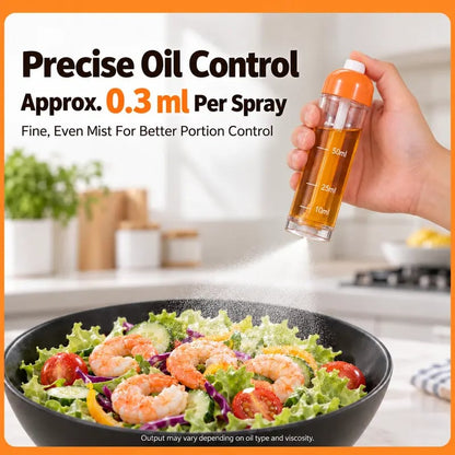 Fine Mist Oil Sprayer for Cooking – Premium Refillable Olive Oil Bottle with Ergonomic Bottom Nozzle, Ideal for Air Fryer & Healthy Grilling