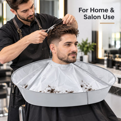 ✂️ 50% OFF Hair Catcher Cape 🧹 Easy-Clean Cape for Home Haircuts