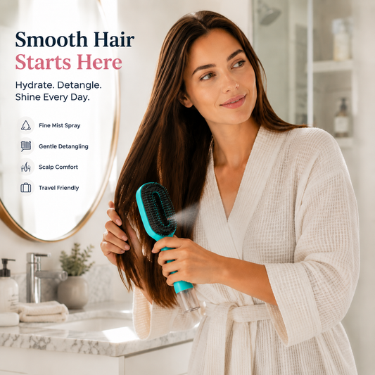 2-in-1 Spray Hair Brush | Detangling Brush with Fine Mist Water Spray