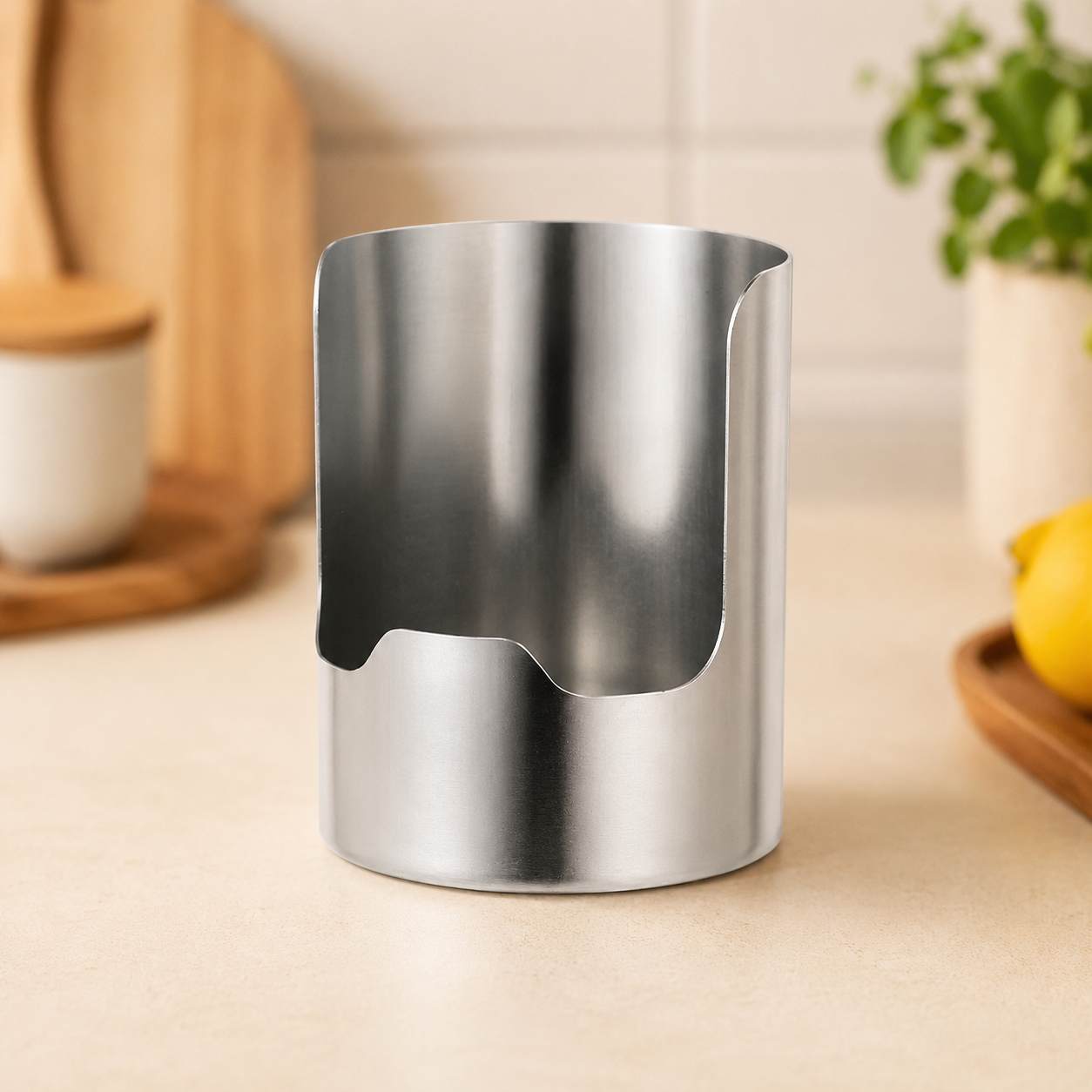 . 🍳 50% OFF Stainless Steel Utensil Holder – Keep Your Kitchen Counter Clean & Organized