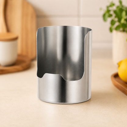 . 🍳 50% OFF Stainless Steel Utensil Holder – Keep Your Kitchen Counter Clean & Organized