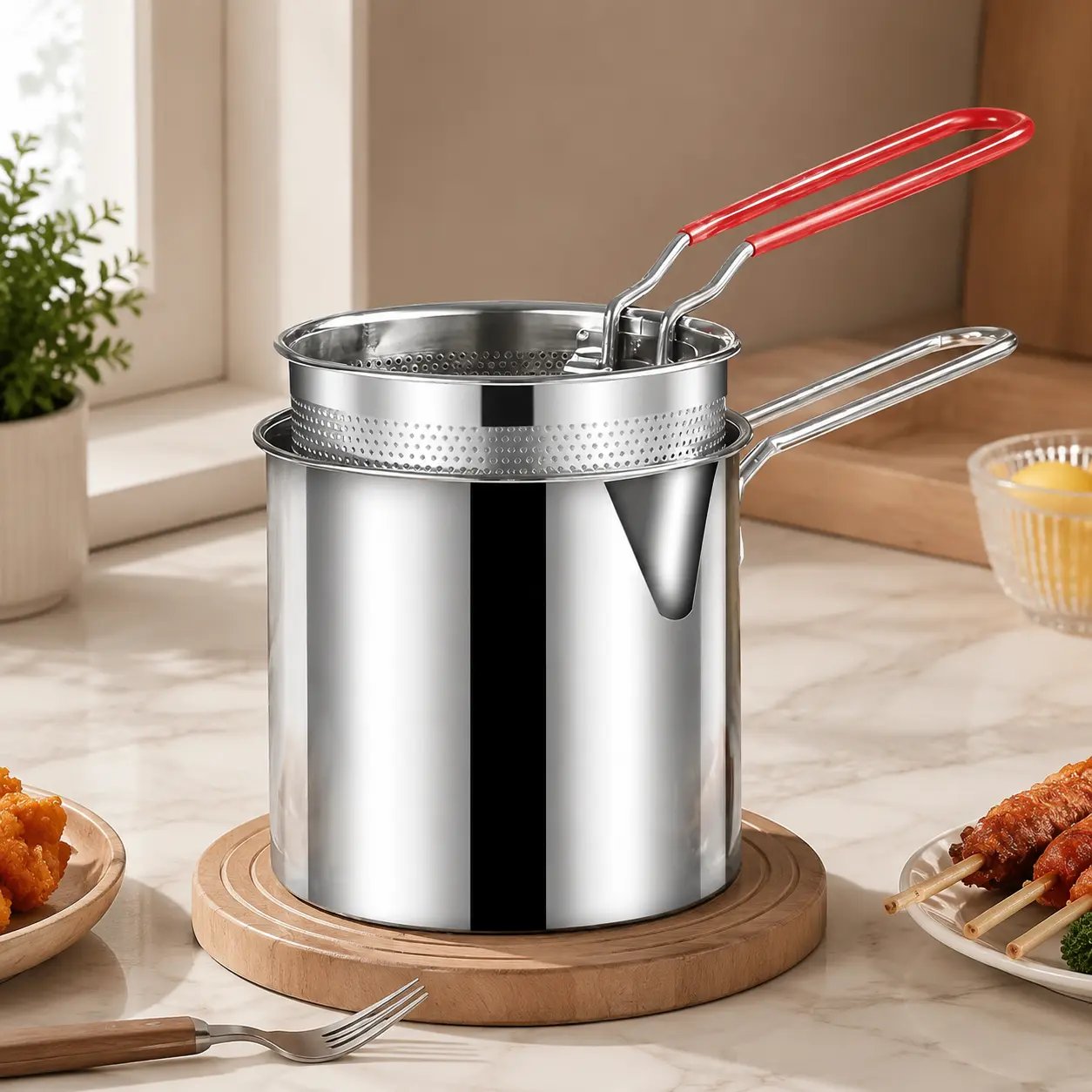 🍗 50% OFF 4-Piece Fryer Set – Restaurant-Style Crispy Food At Home