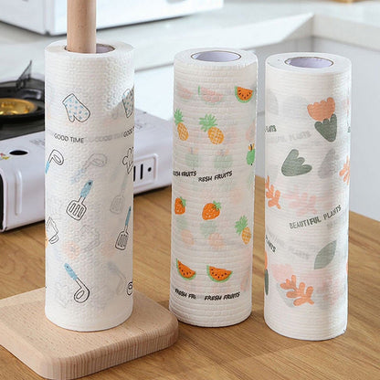 🔥 50% OFF 50-Sheet Cleaning Cloth Roll 🧽 Wipe, Wash & Reuse