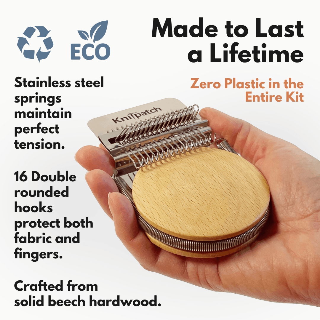 🧵 PatchMaker 3.0 Darning Loom Kit – Easy Clothing Repair & Weaving Tool