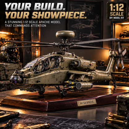 🔥🔥LAST DAY 49% OFF🚁Apache Attack Helicopter Model Kit – Build Your Own Military Aviation Legend
