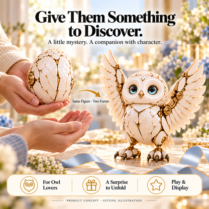🦉 2-in-1 Transforming Mechanical Owl Egg – Folding Puzzle Toy & Unique Gift