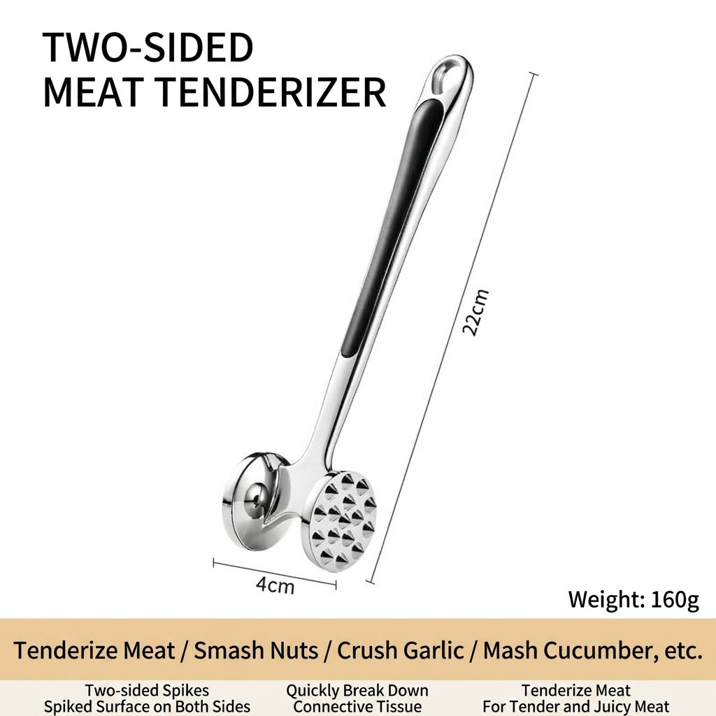 🔥 First 50 Customers Get Buy 1 Get 1 FREE — Heavy-Duty Dual-Sided Meat Hammer for Steak, Pork & Chicken 🥩