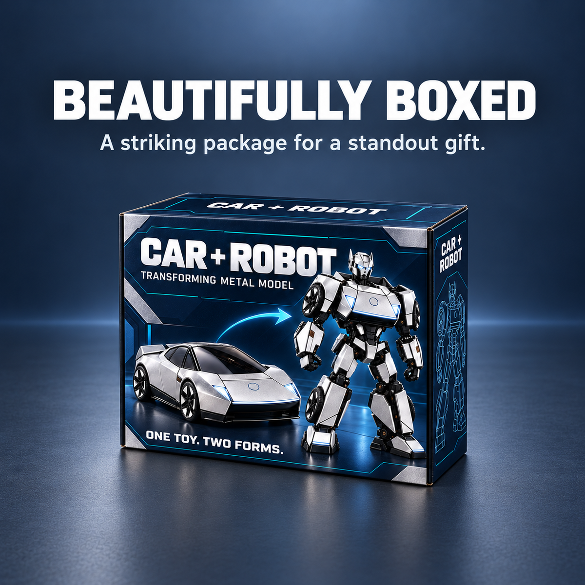 🤖 Transforming Car to Robot Mecha Figure - 2-in-1 Sci-Fi Toy 🏎️