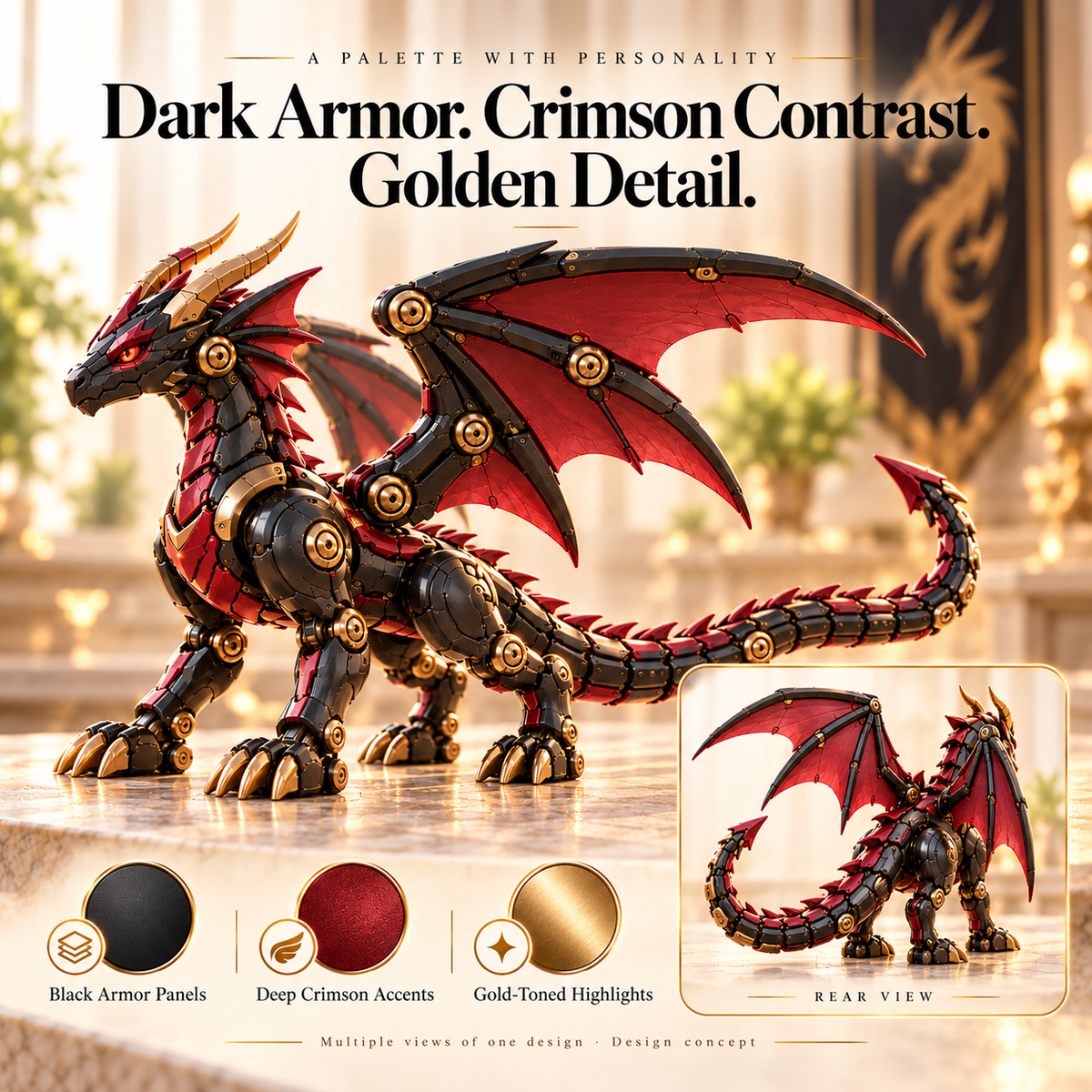 🔥🐉 Final Day – 49% OFF! DragonMorph Mechanical Dragon Egg – Unleash the Black & Crimson Winged Dragon! 🥚⚙️✨