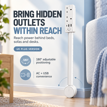 🔌 Rotating Wall Outlet Extender – Bring Hidden Outlets Within Easy Reach