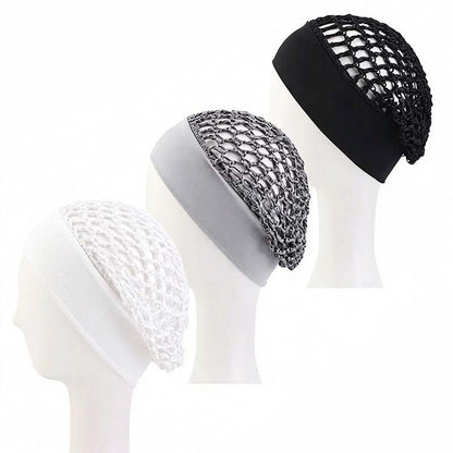 3-Piece Stretchy Wide-Edge Sleeping Cap Set, Soft Protection Bonnet for Nighttime Hair Care & Beauty??