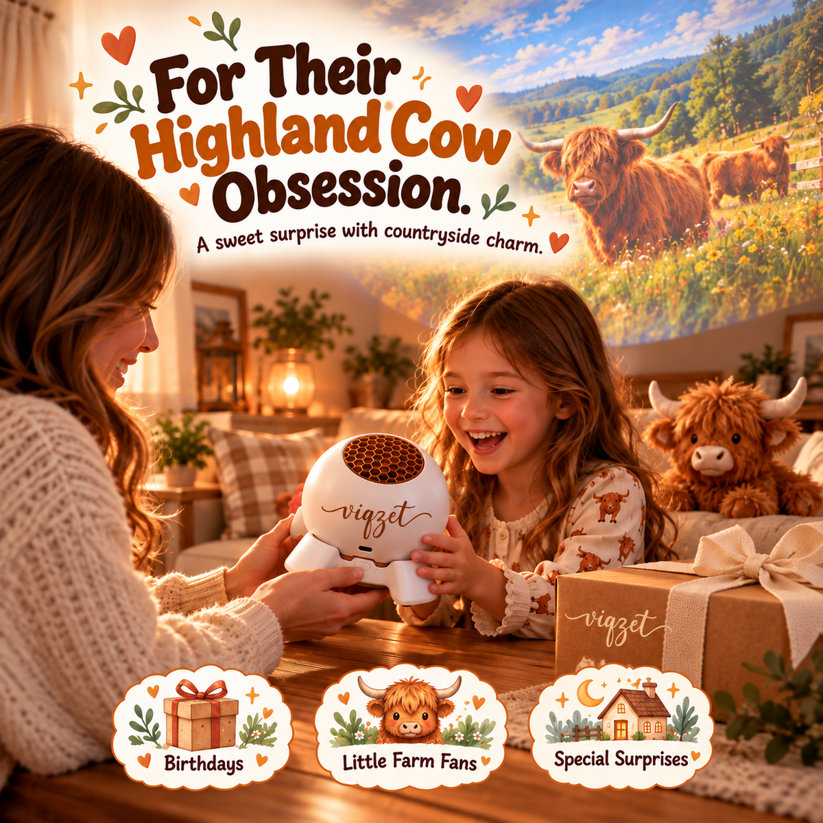 🐮Highland Cow Dream Projector — Bring the Countryside Home🎁