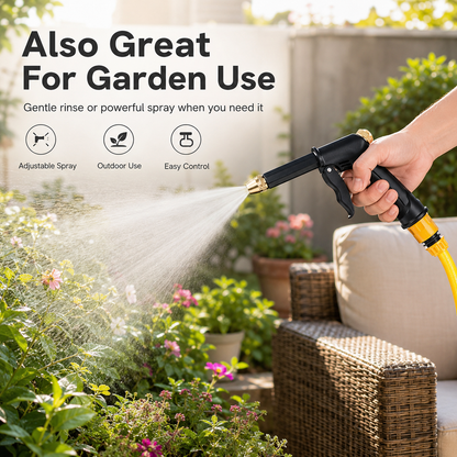 🚀Save 50% Today 💦 Portable High-Pressure Water Sprayer – Adjustable Jet for Cars, Patios & Gardens