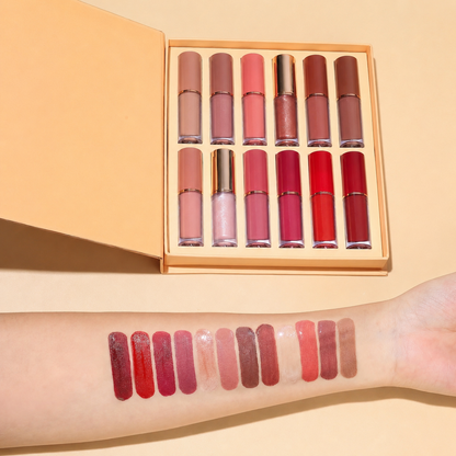💄 49% OFF 12-Piece Liquid Lipstick Set ✨ Matte Pearlescent Gift Collection