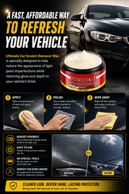 🚗 Ultimate Car Scratch Remover Wax – Reduce Scratches & Restore Showroom Shine ✨