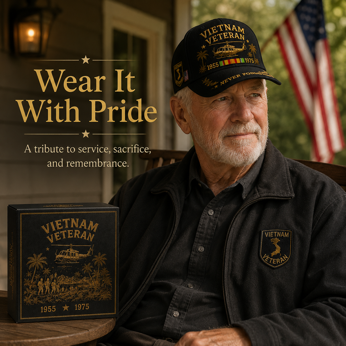 🎖️ Vietnam Veteran 1955–1975 Commemorative Memorial Embroidered Tribute Cap 🇺🇸
