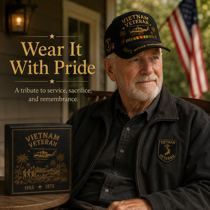 🎖️ Vietnam Veteran 1955–1975 Commemorative Memorial Embroidered Tribute Cap 🇺🇸