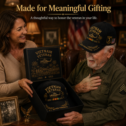 🎖️ Vietnam Veteran 1955–1975 Commemorative Memorial Embroidered Tribute Cap 🇺🇸