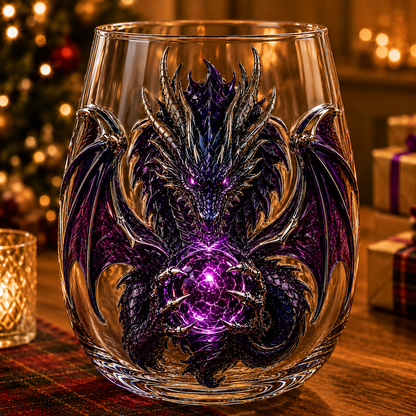 🐲 3D Sculpted Dragon Glass – 12oz Fantasy Bar Centerpiece ✨