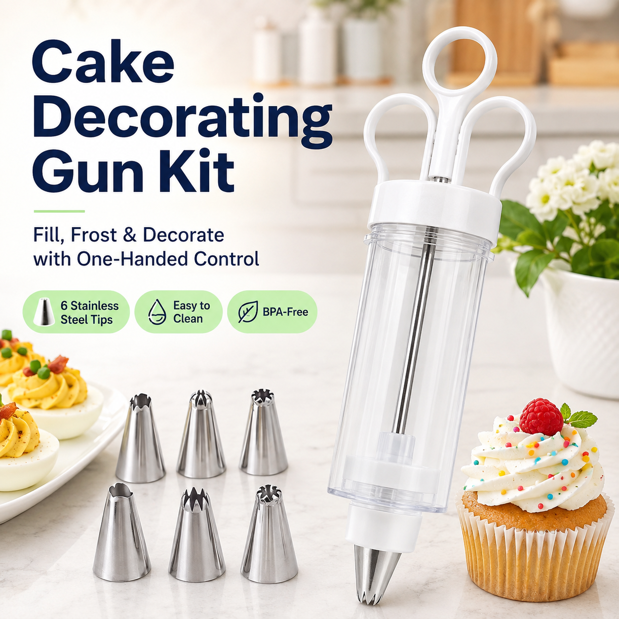🔥 50% OFF Dessert Decorating Gun Kit 🧁