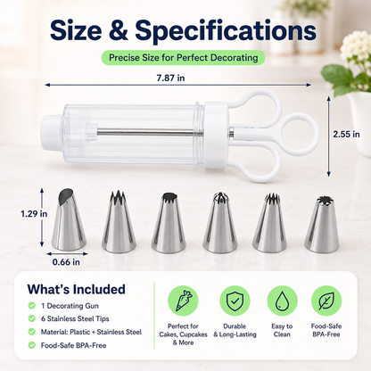 🔥 50% OFF Dessert Decorating Gun Kit 🧁