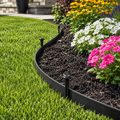 🌿 50% OFF No-Dig Landscape Edging Kit 🔨 Flexible Garden Border With Stakes