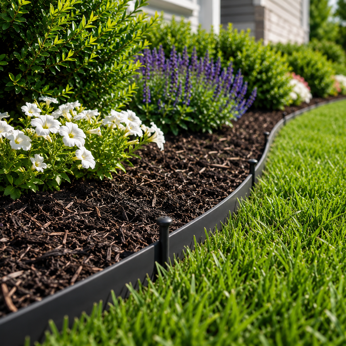🌿 50% OFF No-Dig Landscape Edging Kit 🔨 Flexible Garden Border With Stakes