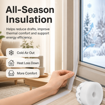 🔥 50% OFF 2-Pack 32.8FT Self-Adhesive Weather Strips 🏠 Seal Door, Window & Shower Gaps