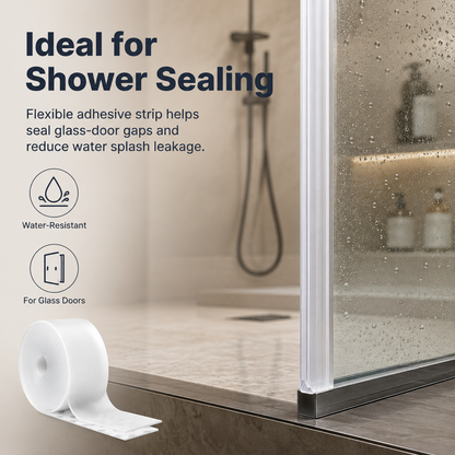 🔥 50% OFF 2-Pack 32.8FT Self-Adhesive Weather Strips 🏠 Seal Door, Window & Shower Gaps