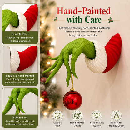 ✨ Save 40% Today 🎄 Mischievous Green Hand Christmas Wall Decor