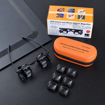 📢📢50% OFF !! 🔍LED Magnifying Glasses With Interchangeable Lenses and Adjustable Lights ✨