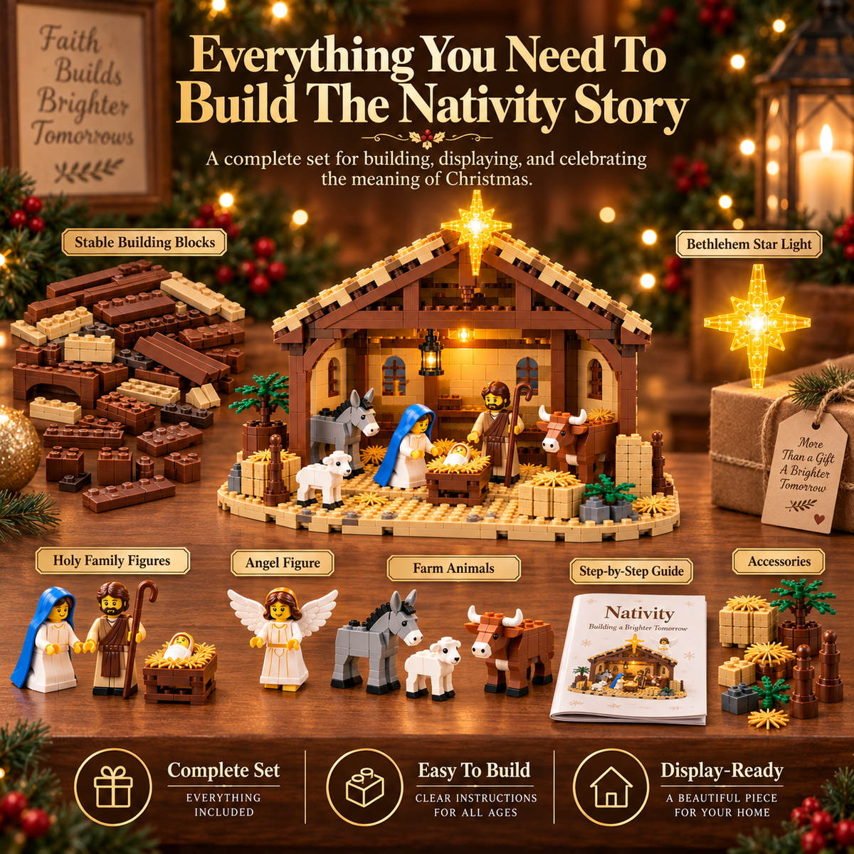 🌟Nativity Story Building Set – Build A Meaningful Christmas Tradition ✨