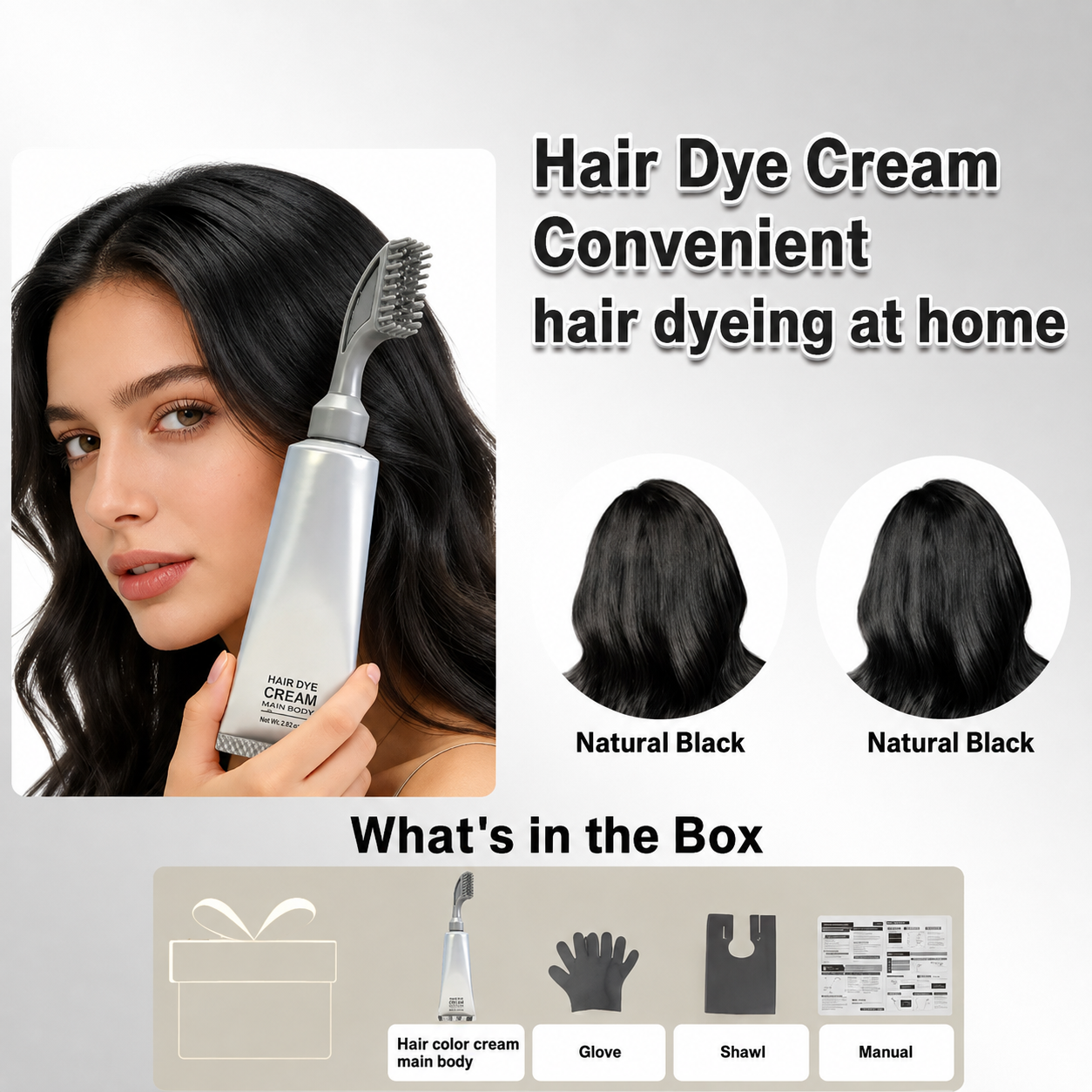 🌿 50% OFF Botanical Hair Color Comb – Press, Comb & Refresh Gray Roots