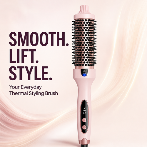 🔥 50% OFF Ionic Thermal Styling Brush ✨ Smooth, Volumize & Style with Ease