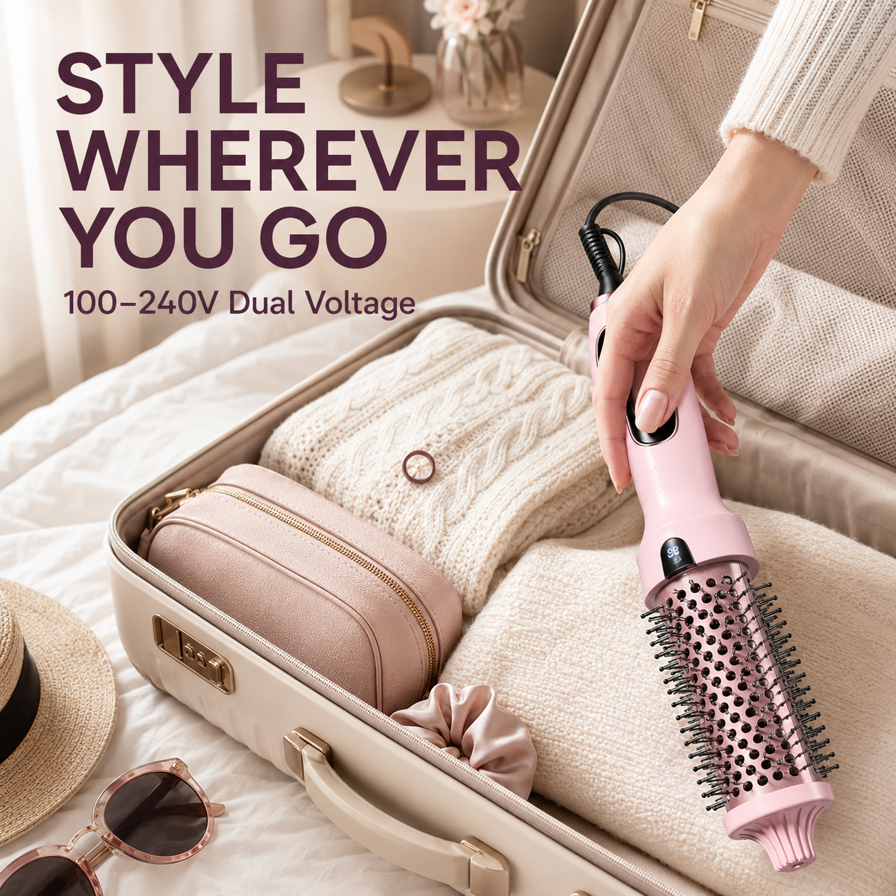 🔥 50% OFF Ionic Thermal Styling Brush ✨ Smooth, Volumize & Style with Ease